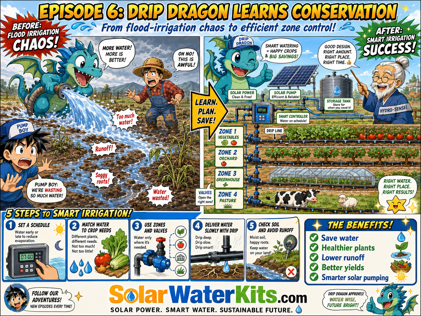 Drip Dragon evolves from flood-irrigation chaos to efficient zone control.