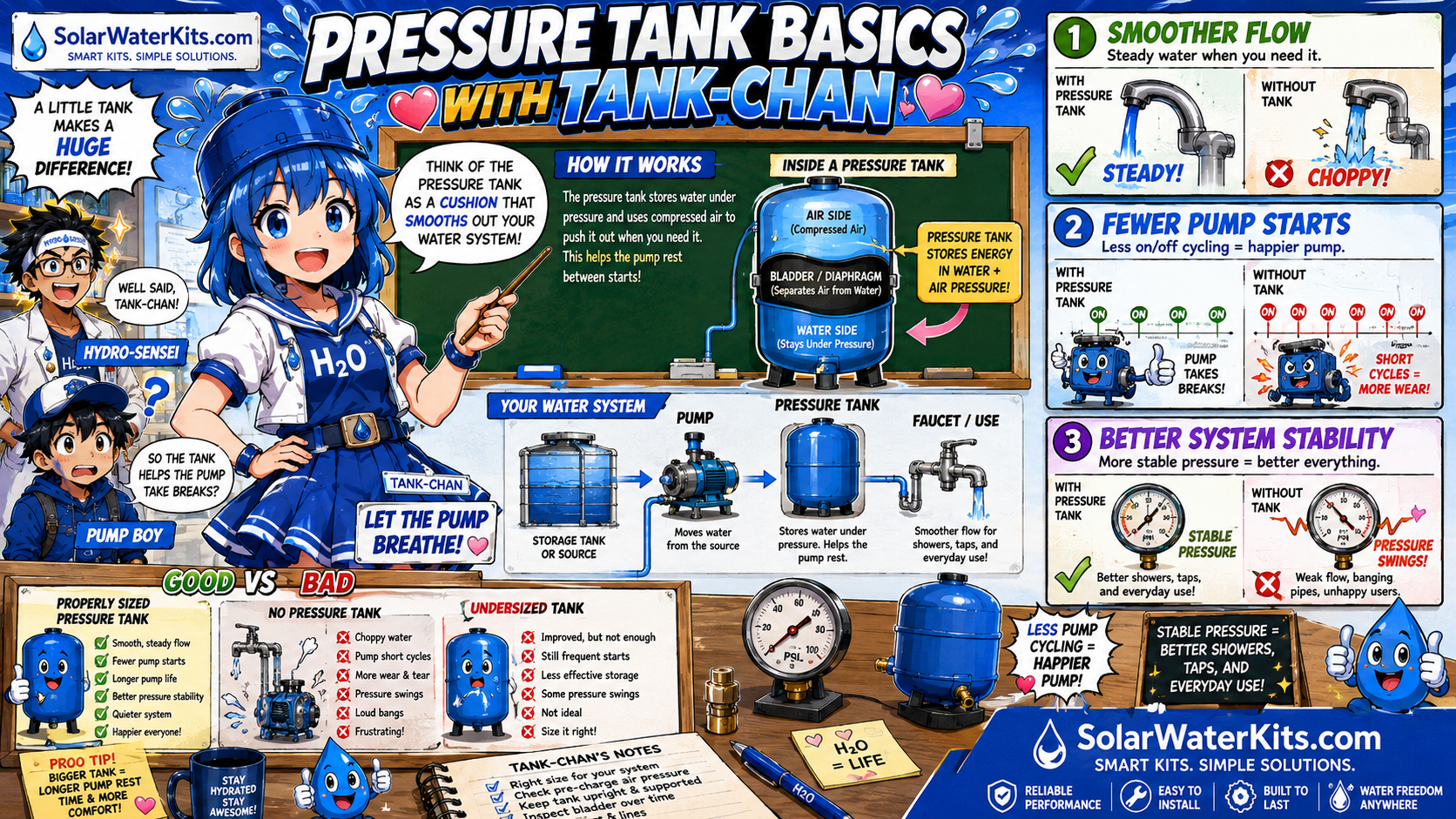 Tank-chan teaching pressure tank basics.